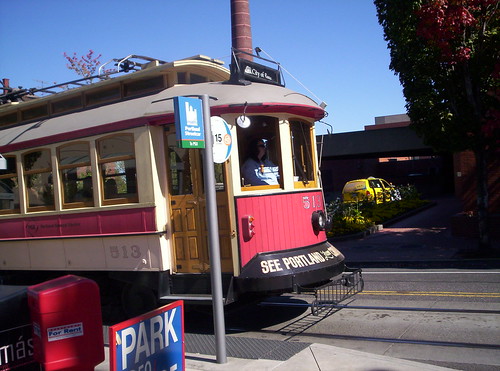 Portland historic replica streetcar