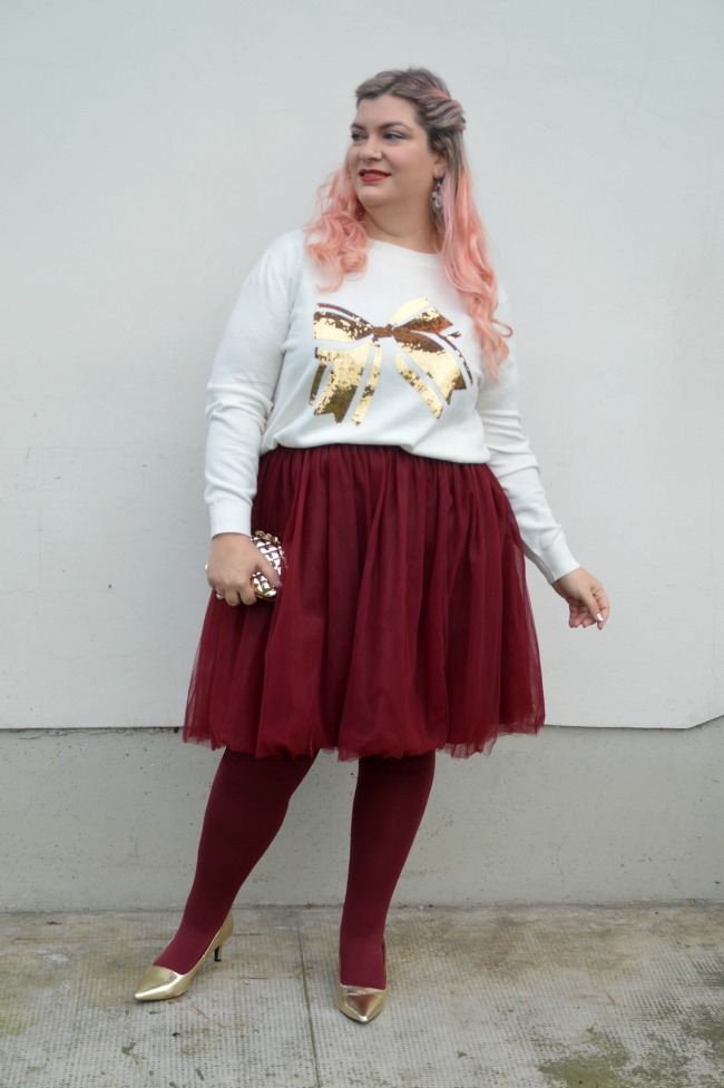 Outfit plus size festivo, gonna tulle, bodypositeamit (11)