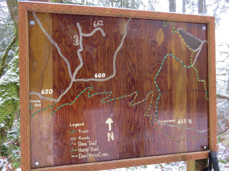 Trail map in the McDonald-Dunn Research Forest