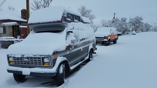Vans in the Snow