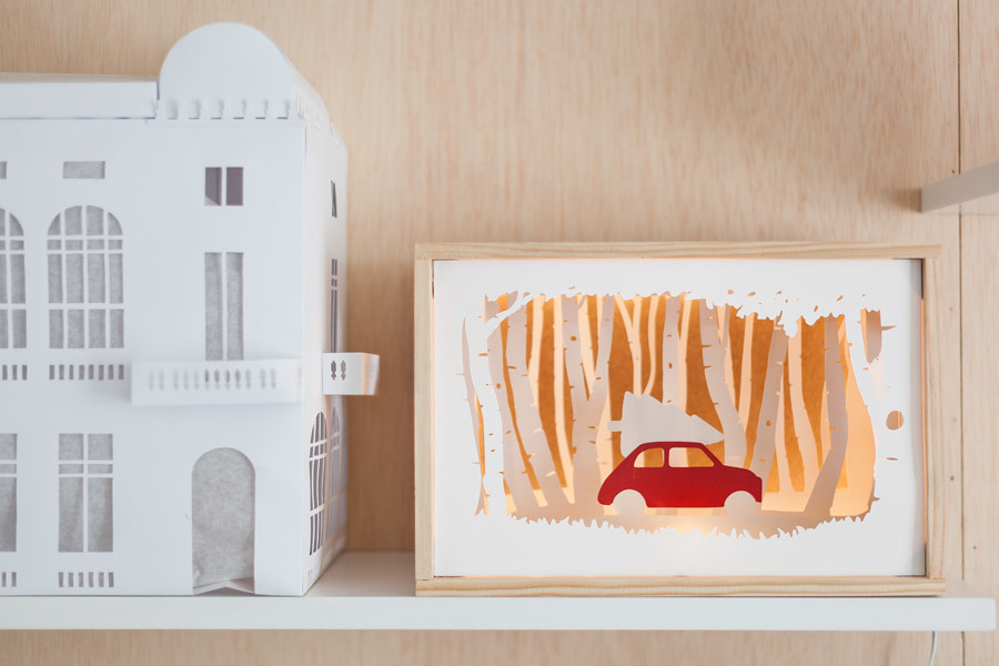 DIY Diorama de papel · Caja de luz · DIY Paper diorama lightbox · Fábrica de Imaginación · Tutorial in Spanish