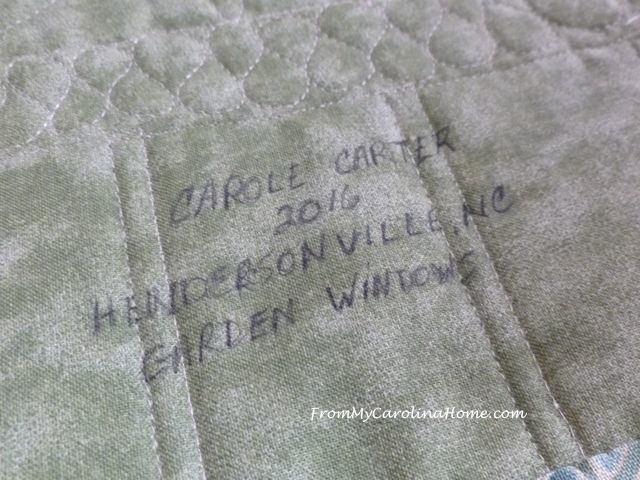 Labeling Quilts and Documenting ~ From My Carolina Home