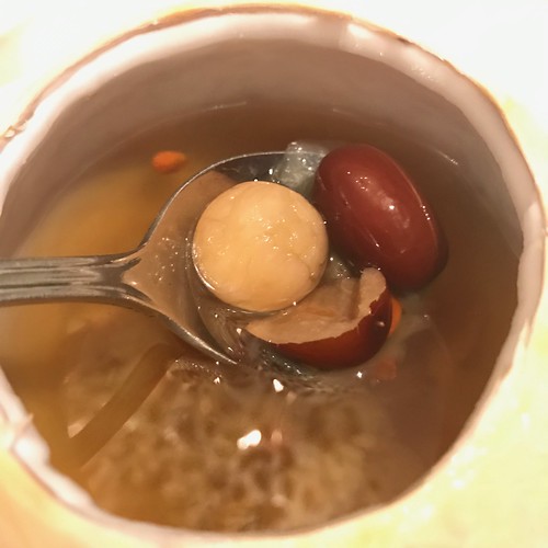 Double-boiled Hashima with Eight Treasures Tea served in Whole Coconut - Man Fu Yuan 2017 CNY Media Preview