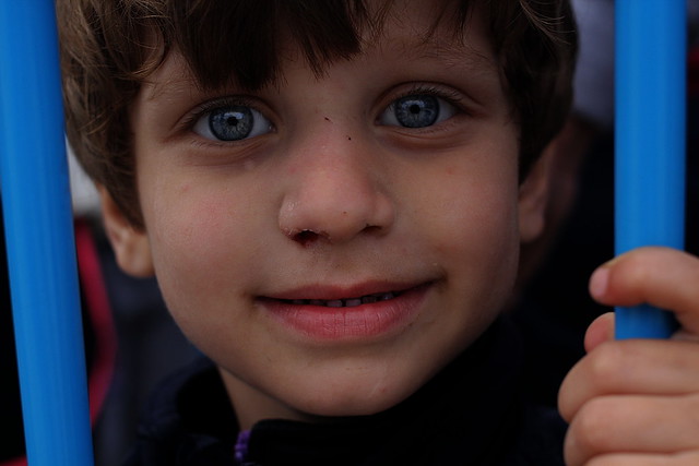 Refugee child at the Greek - Macedonian border