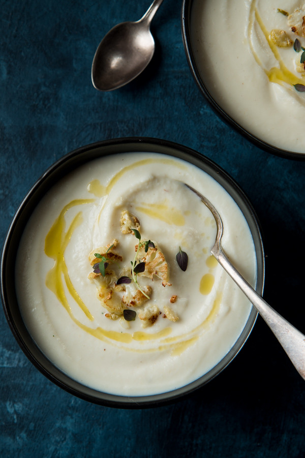 Roasted Cauliflower Soup (vegan and gluten-free) | Will Cook For Friends