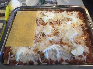 Homemade lasagna and experimental cupcake parmigiana