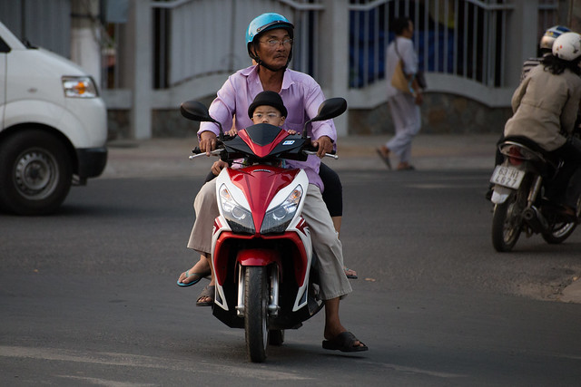 Traffic in My Tho - Vietnam