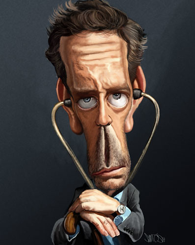 Dr. House MD Caricature Hugh Laurie