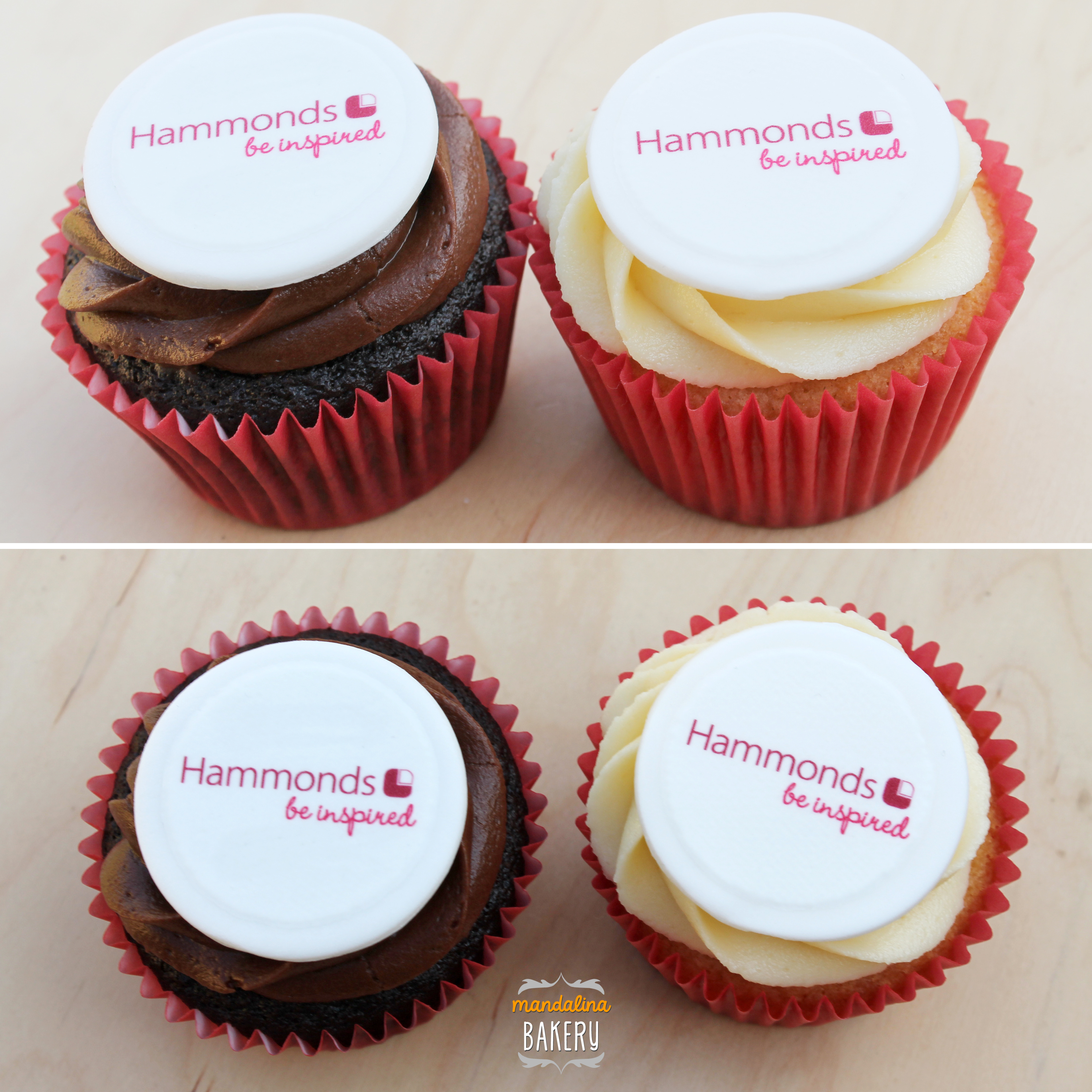Logo cupcakes for Hammonds