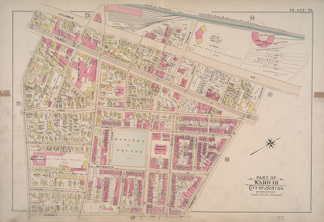“Part of Ward 18, City of Boston (Plate 20)” from Atlas of the City of Boston, Boston Proper and Roxbury