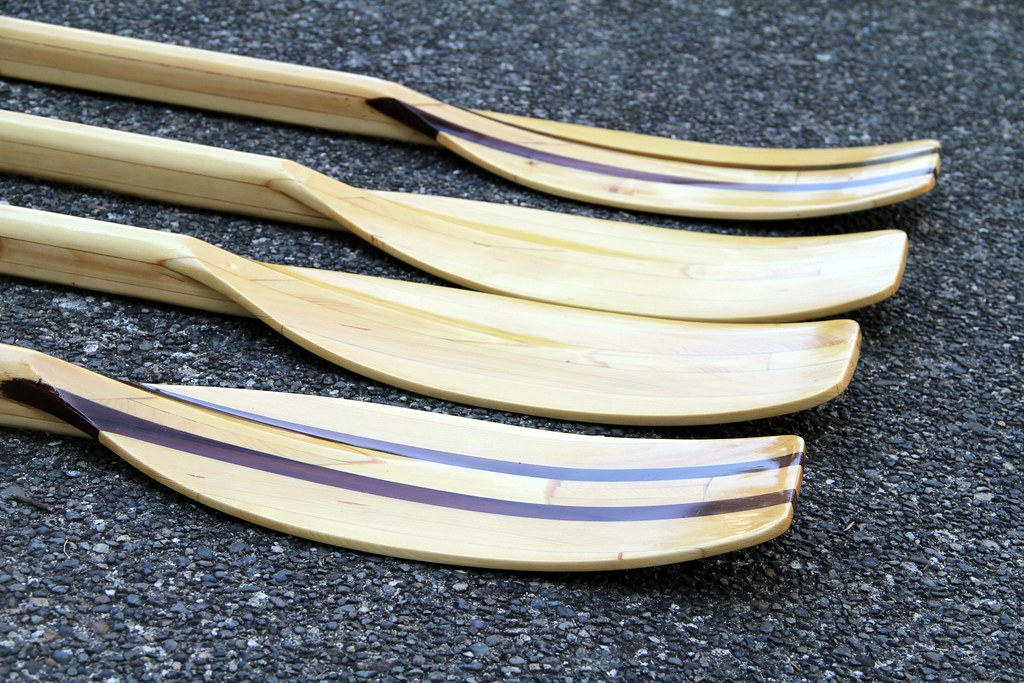 Hollow-Shaft Wooden Oars