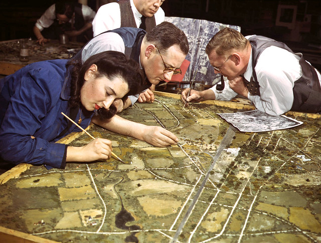 WW2- artists at war- relief maps