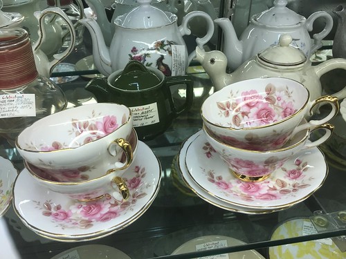 pink flowers cup and saucer