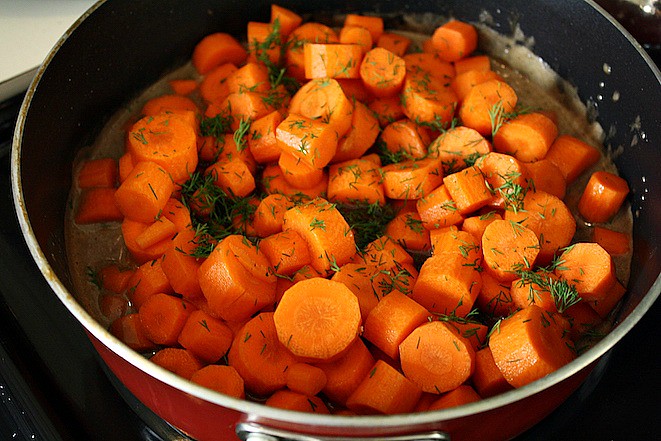 Maple Bourbon Glazed Carrots