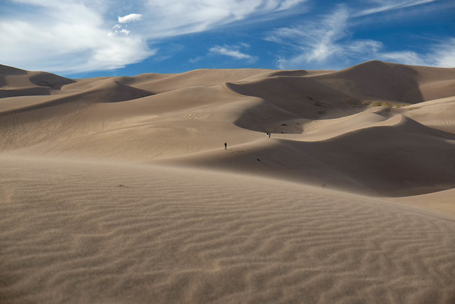 Great Sand Dunes NP - windy walk
