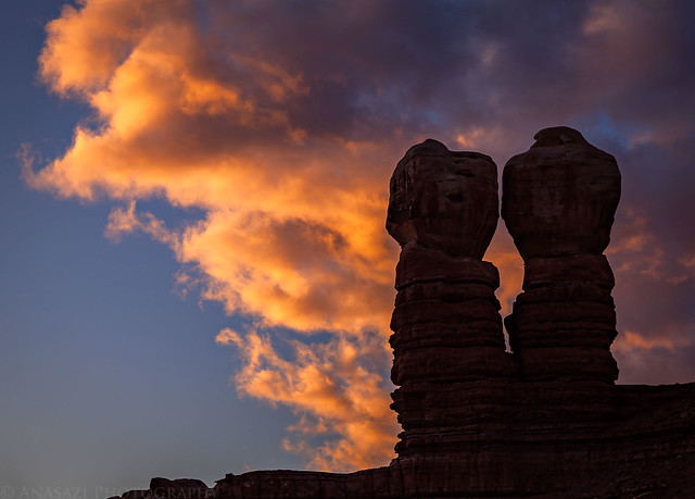 Navajo Twins Sunset