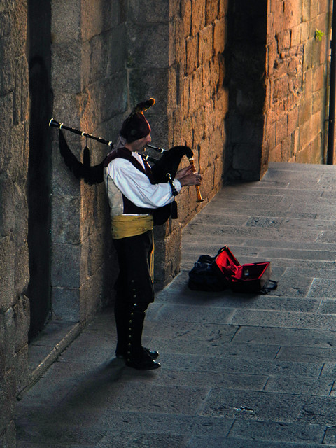 Celtic Musician Santiago de Compostela, Spain
