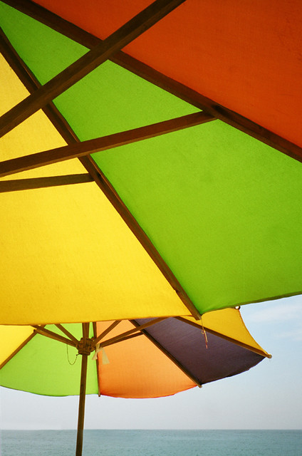 Bright Beach Umbrellas in Barra de Navidad
