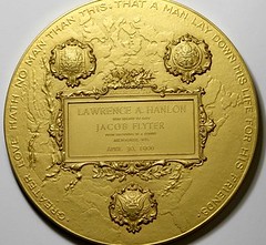 1906 Hanlon Gold Carnegie hero medal reverse