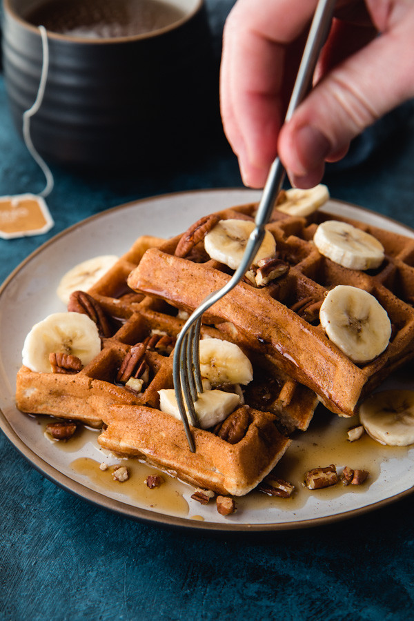 Crispy Banana Bread Waffles | Will Cook For Friends