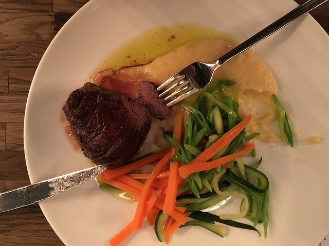 steak with potatoes and vegetables at NapbarBCN