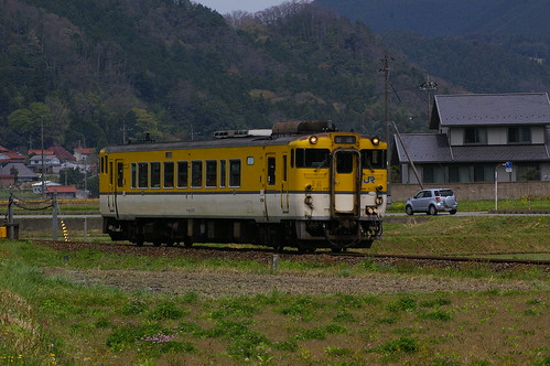 JR West kiha 40 series DMU near Tsuwano.Sta, Tsuwano, Kanoashi, Shimane,Japan /Sep 23?, 2011