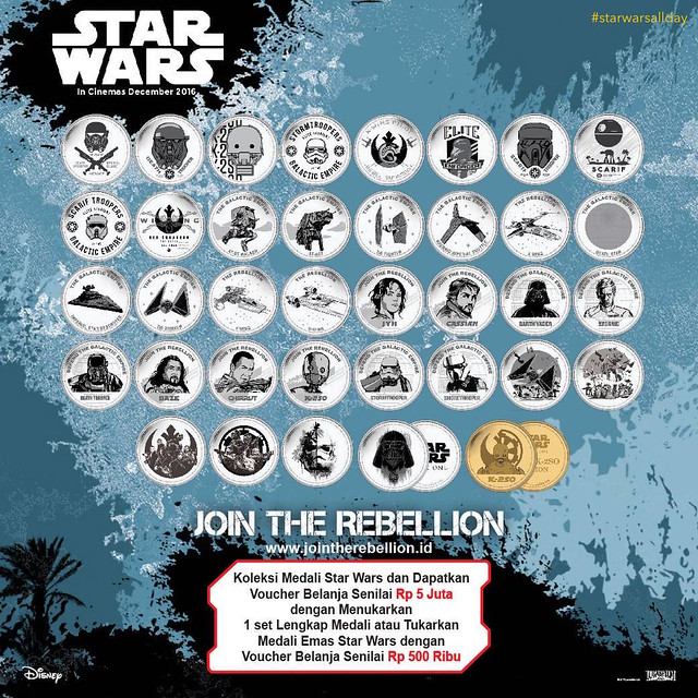 Alfamart Exclusive #StarWars / #RogueOne Coin Collectibles from Indonesia