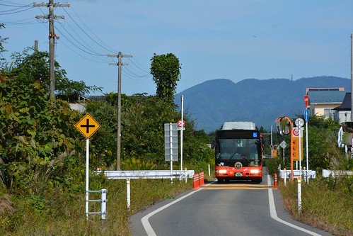 専用道路を走る気仙沼BRT