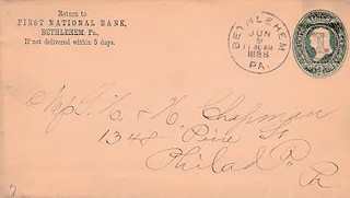 BREDER, Charles E. June 9, 1888 postal cover