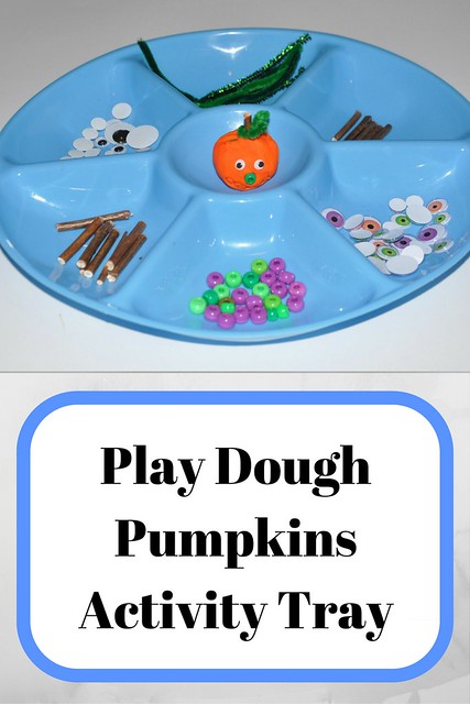 Play Dough Pumpkins Activity Tray