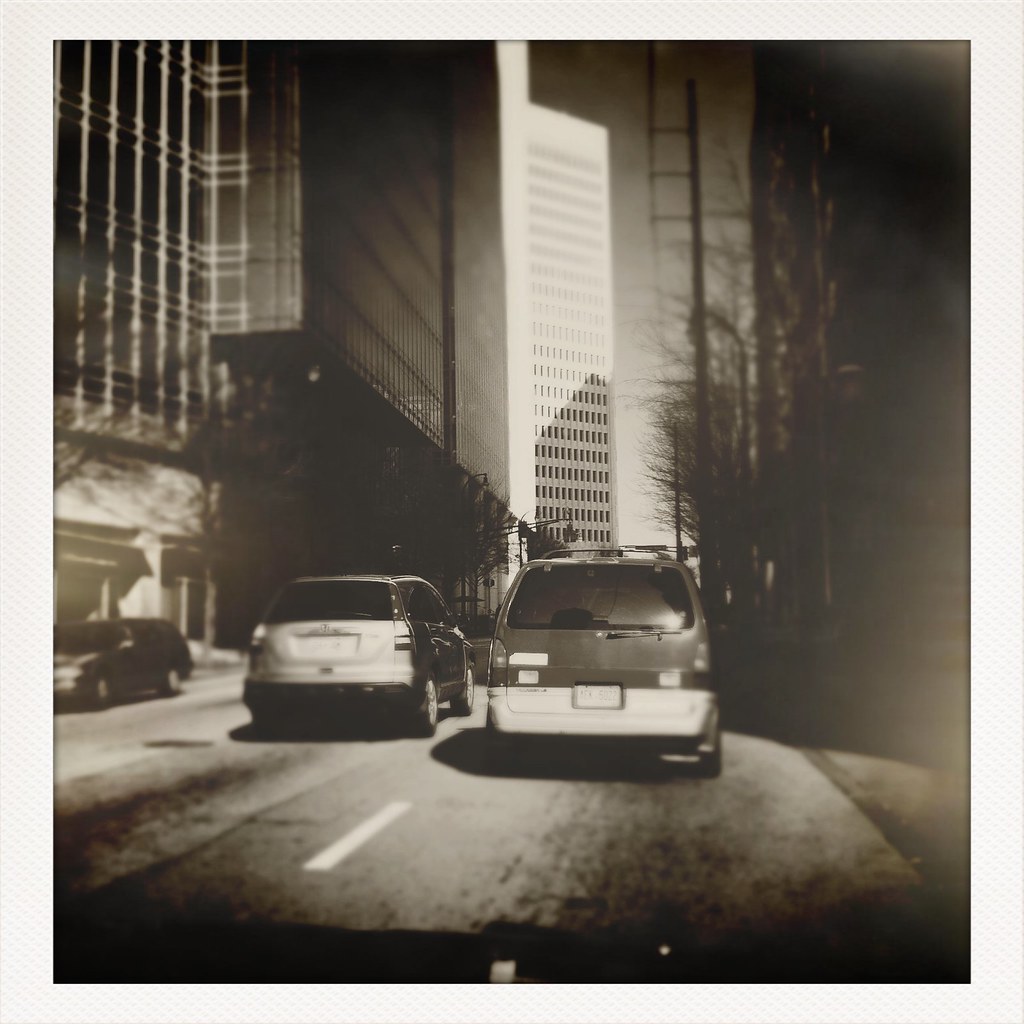 Atlanta Street Scene Viewed Through iPhone Photo App