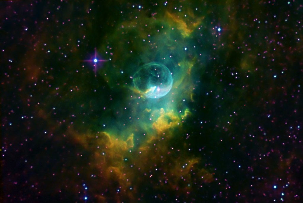 Bubble reimaged (Hubble colors) | by Astrocatou