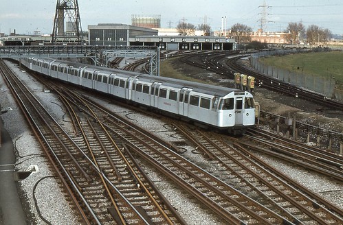 London Transport . 1967 Tube Stock . 3102 . Northumberland Park . Sunday 13th-March-1980 .