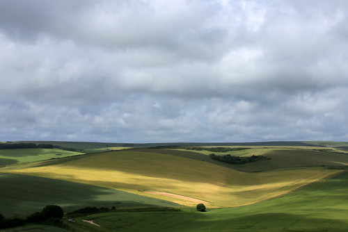 Sussex downs and cloud shadows