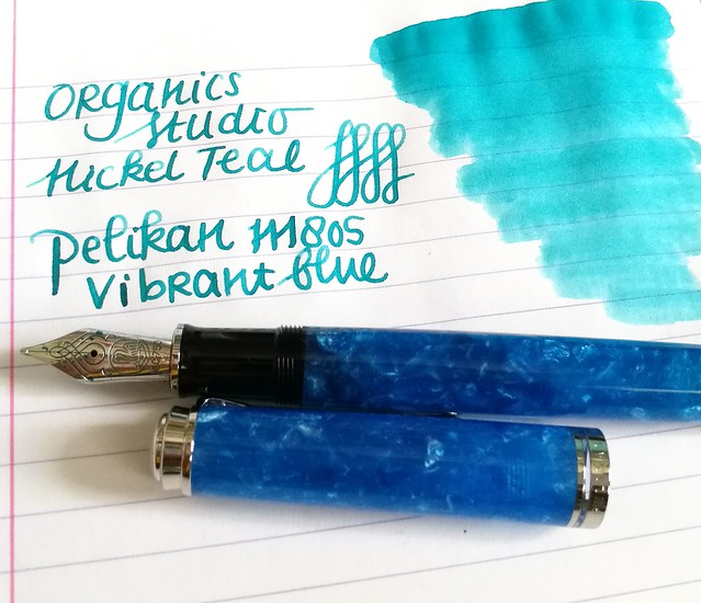 Pelikan M805 Vibrant blue with OS nickel teal