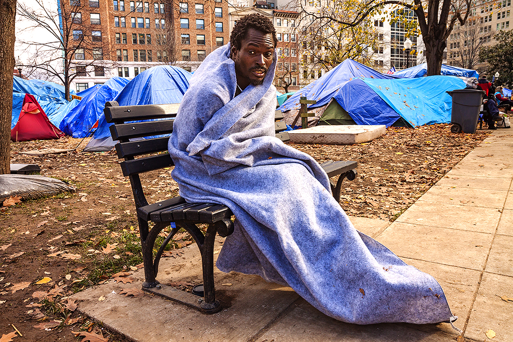 Man-wrapped-in-blanket-at-Occupy-DC--Washington