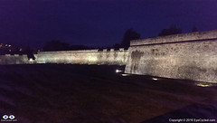 Walls of the Citadel, Pamplona (mobile phone picture).
