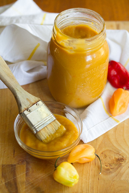 Mango-Peach-Habanero Barbecue Sauce