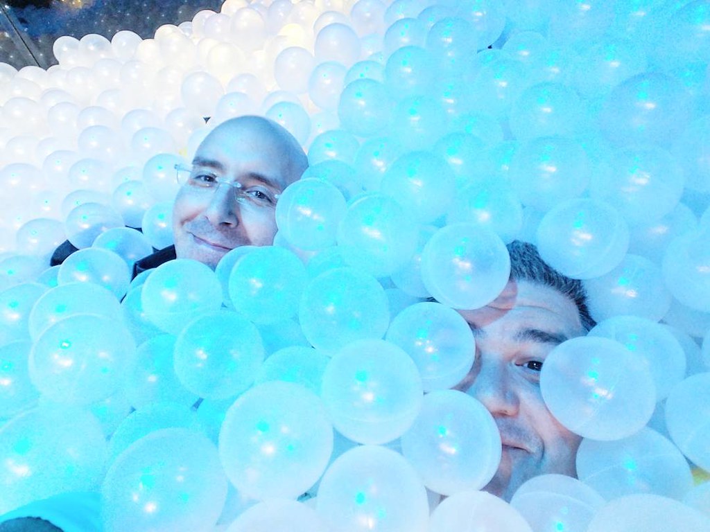 Playing in a ball pit with Mitch Joel is a beautiful way to start the final day of @C2Montreal #C2M16