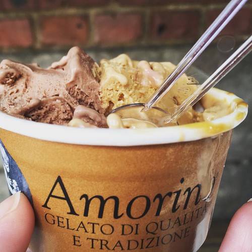 Simply decadent gelato #amorinogelato #nyceats inimitable and dulce de leche