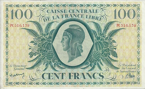 100 franc Marianne note