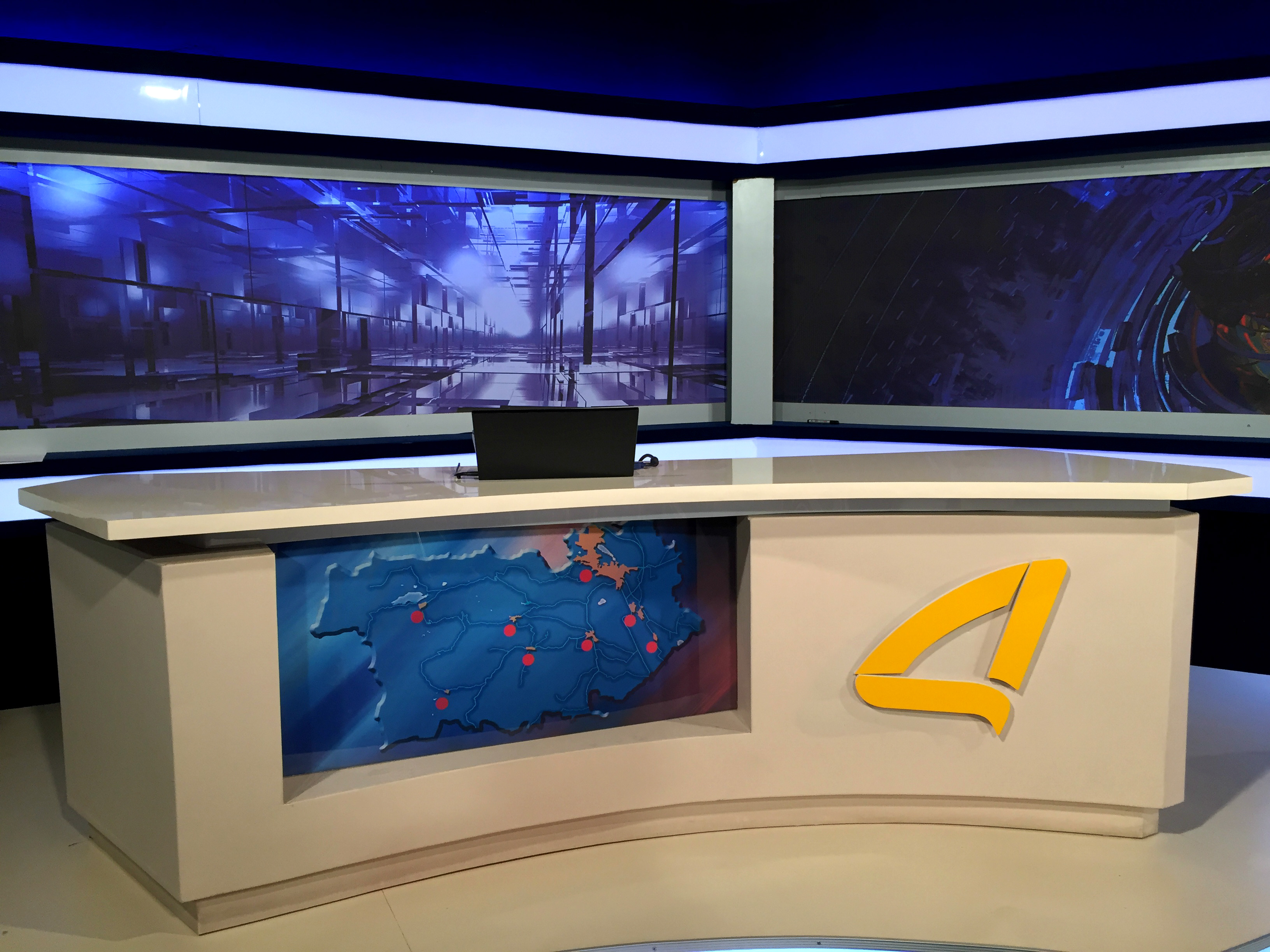 TV Kvemo Kartli's news broadcast studio