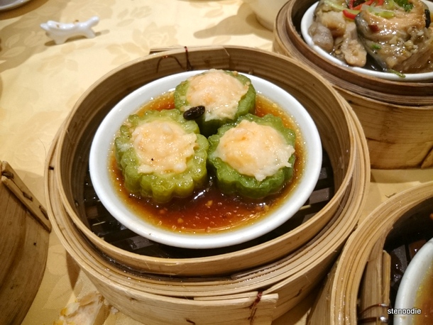 Braised Bitter Melon with Minced Shrimp in Abalone Sauce