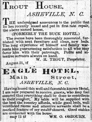 "Asheville Hotels," Weekly Pioneer, Thursday, 7 September 1871