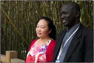 South Sudanese Delegate With Local, Panda Center, May 22, 2016