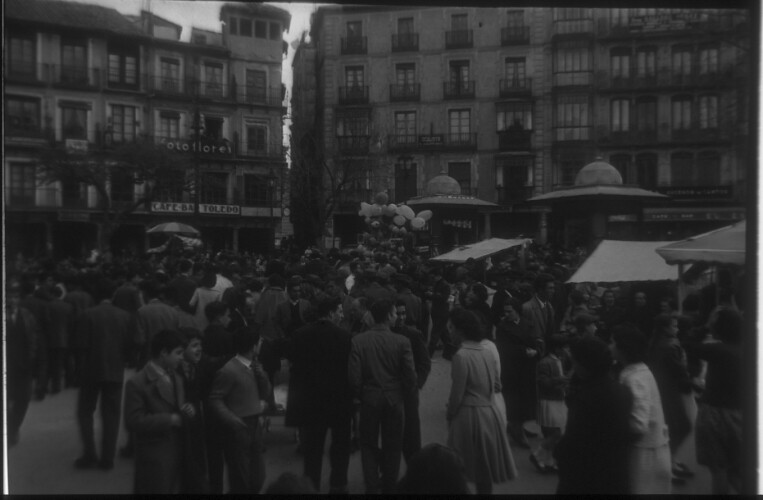 Zocodover en 1959. Fotografía de Santos Yubero © Archivo Regional de la Comunidad de Madrid, fondo fotográfico