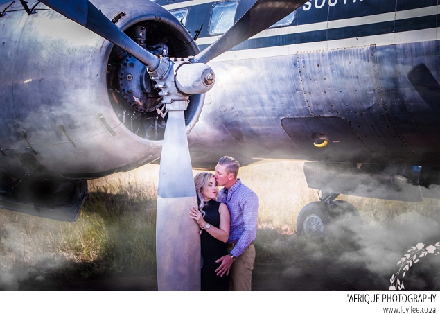 Airport engagement photo session