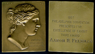 1957 ANA Exhibit Award to Aaron Feldman