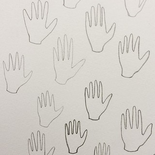 Anyone remember helping hands in Windows? Circa stranger danger heyday. My folks had one in our window, and the My Favorite Murder podcast mentioned them in a recent episode. Day 56/100 first step in #robayre100days #robayrepatterns (sketch) I scanned it