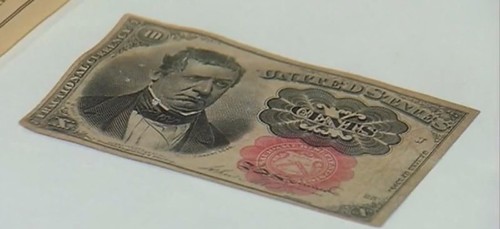1916 time capsule 10-cent Franctional currency note